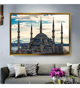 Altın Çerçeveli dekoratif tablo a699 (Gold)