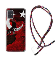 Samsung a71 A72 A73 A7 A9 2018 C7 C9 Kılıf Boyun Asklı Rasta Silikon Wolf and Moon 2 1381