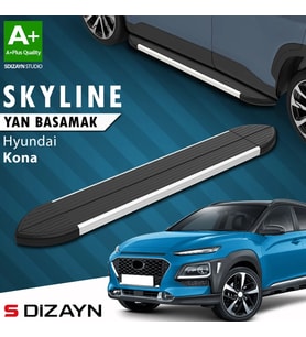S-Dizayn Hyundai Kona Skyline Aluminyum Yan Basamak 173 Cm 2018-2023 A+ Kalite