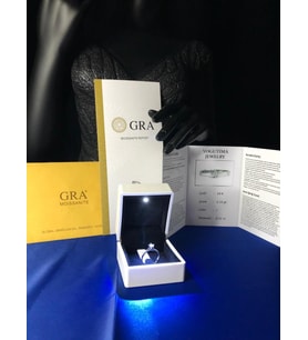 VOG MAZONİT TEKTAŞ YÜZÜK 14 AYAR BEYAZ ALTIN 2.15 GRM  (0.11 CT) MAZONİT