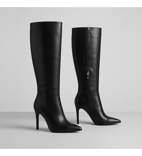 Kindep (Park Moda) Fermuarlı Kadın Çizme SİYAH