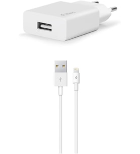 SmartCharger Seyahat Şarj Aleti, 2.1A ve Lightning Kablo, 1m, Beyaz
