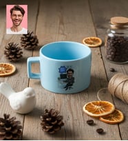 Kişiye Özel Karikatürlü Erkek Yazılım Mühendisi Lüks Pastel Fincan Mühendisler Günü Hediyesi