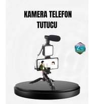 Profesyonel Vlog Çekim Kiti LED LED'li Tripod Mikrofonlu Telefon Seti