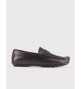 Hakiki Deri Siyah Erkek Loafer