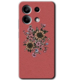 Xiaomi Redmi Note 13 Kılıf HD Desen Baskılı Kılıf - Retro Çiçek