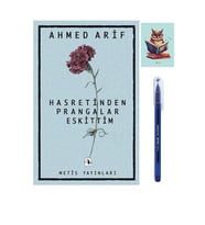 Hasretinden Prangalar Eskittim - Ahmed Arif  9789753426527 - Pensan Büro Mavi Tükenmez Kalem (Krem)