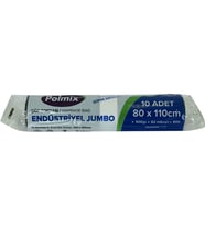 Polmix Çöp Torbası Jumbo Boy 80x110Cm 500Gr 62Mikron 90Lt Siyah Rulo 10 Adet