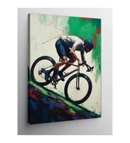 Kanvas Tablo Dağ Bisikletçisi 100 X 140 Cnvsdkey-125965-100-140