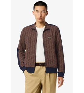 Lacoste Men's Regular Fit Zip Up Monogram Sweatshirt Erkek Tam Fermuarlı Logolu Sweatshirt Yeşil