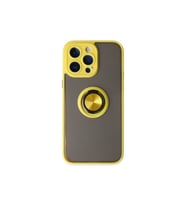 Çınarcık Dev iPhone 14 Pro Max Kılıf Montreal Yüzüklü Silikon Kapak - Buz Mavi