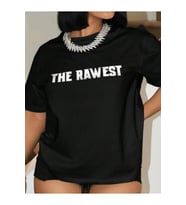 Baskılı Oversize T-shirt - Siyah