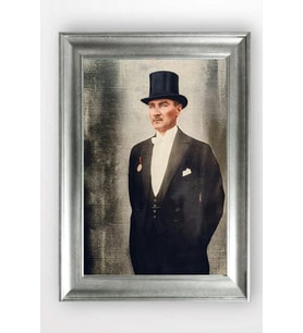 Gümüş Çerçeveli Atatürk Tablo cv729