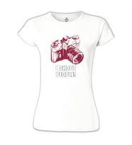 I Shoot People Beyaz Bayan Tshirt