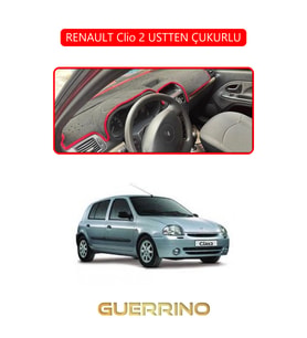 RENAULT Clio 2 USTTEN ÇUKURLUTORPİDO KORUMA HALISI KIRMIZI KENAR