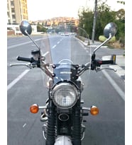 MOTOCAM Trıumph Scrambler 900 Ön Cam 2005-2025 Model 45cm Şeffaf Renkli 4mm