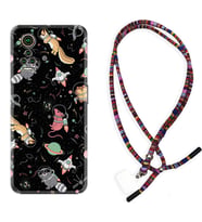 General Mobile GM 21 Pro GM 22 Pro Plus Kılıf Boyun Asklı Rasta Silikon Planet Animals 1771