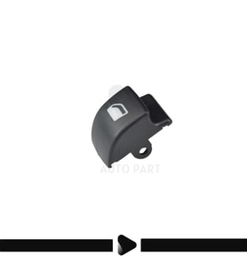 Peugeot 207 için Cam Düğme Kapağı-Sol (Beyaz)