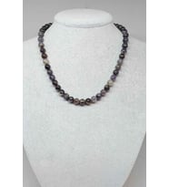 Su Safiri (İyolit) Taşı Kolye 8mm (Klipsli)