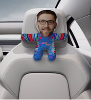BK Gift Kişiye Özel Chucky Tasarımlı Araç Koltuk Bebek Yastığı-1