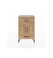 Arges Komodin Tek Raflı 2 Çekmeceli 2 Kapaklı 60x30x96 Aytaşı-Çam