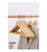 TransForMacion Natural Ahşap Elbise Askısı 12 ADET Montague Design 719133