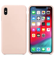 Apple iPhone XS Max Altı Açık Liquit Lansman Silikon Toz Pembe