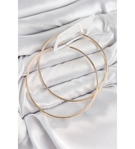 Pirinç Halka Model Gold Renk Kadın Küpe