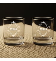 Özel Tasarım Kutulu İsim Yazılı 2’li Tennessee Whiskey Viski Bardakları