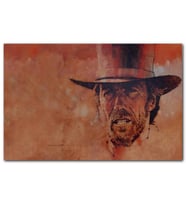 Cakatablo Clint Eastwood Kızıl Bakır Arkaplan MDF Tablo
