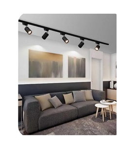 Beşli GU10 TASARRUFLU led ampül alimünyum 2mt ray led spot küre hareketli mutfak adaüstü ray avize
