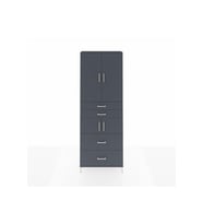 Arges Dolap 4 Raflı 4 Çekmeceli 4 Kapaklı 88x30x243 Antrasit-Antrasit