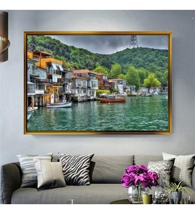 Altın Çerçeveli dekoratif tablo a401 (Gold)