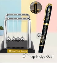 Kişiye Özel İsimli Newton Denge Topu & İsme Özel Besmele Kalem