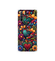 PrintiFy Oppo Reno3 ile Uyumlu Düşlerin Dansı Serisi Çiçeklerin Dansı Tasarımlı Uv Baskılı Köşe Korumalı Antişok Kılıf