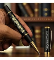 Kişiye Özel Lüks Osmanlı Temalı Metal Roller İmza Kalemi