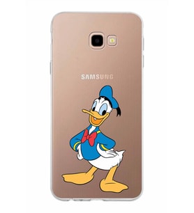 Samsung Galaxy J4 Plus Kapak Donald Duck Tasarımlı Şeffaf Silikon Kılıf