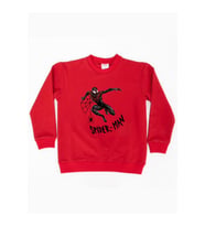 Spiderman baskılı örümcek adam pamuklu kumaş çocuk sweatshirt (Kırmızı)