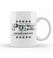 Puck Make America Skate Again Funny Hockey Player Kupa Bardak Porselen