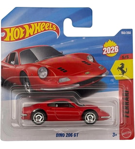 Hot Wheels Ferrari Dino 206 GT Red JJH56