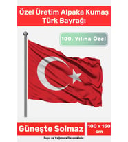 Özel Suya Güneşe Sopa Takılabilir Çıkarılabilir Dayanıklı Alpaka Kumaş 100x150 cm Türk Bayrağı Flag