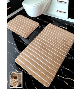 Shalta Bej 2li Banyo Paspası (60x100 50x60 cm)