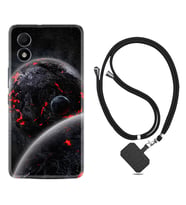 TCL 303 Kılıf Resimli Boyun Askılı İpli Desenli Silikon Series Dark World 1867