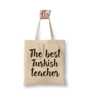 Türkçe Öğretmeni Öğretmenler Günü Beyaz Bez Çanta Öğretmene Hediye