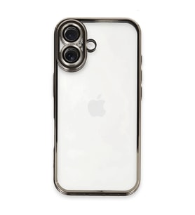 Apple İphone 16 Plus Kılıf Razer Lensli Silikon - Titanyum Gri