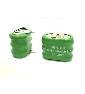3.6V 3S1P 160 Mah 2 Pin NI-MH Buton Pil