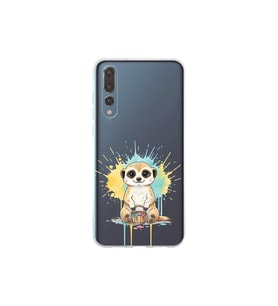Huawei P20 Pro ile Uyumlu Splash Mirket Tasarımlı Şeffaf Silikon Kılıf