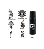 Kadın Sembolleri Spray Tattoo Geçici Dövme Yapma Seti Dark Siyah
