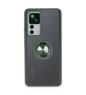 Xiaomi Mi 12t Pro Kılıf Montreal Yüzüklü Silikon Kapak - Yeşil