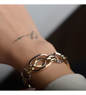 14k Altın Renkli Hallow Bileklik